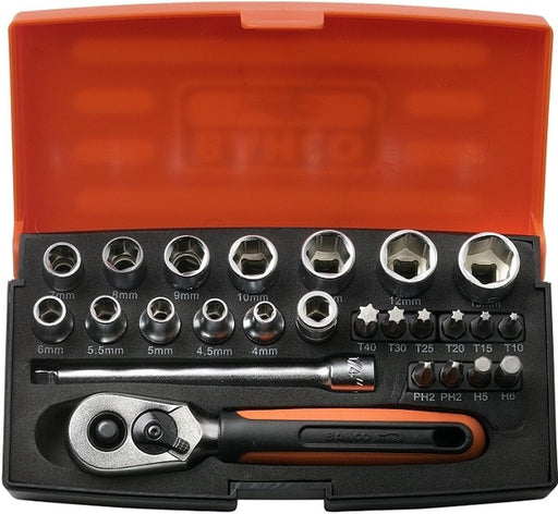 SOCKET SET 1/4" DRIVE 25 PIECE SL25 by