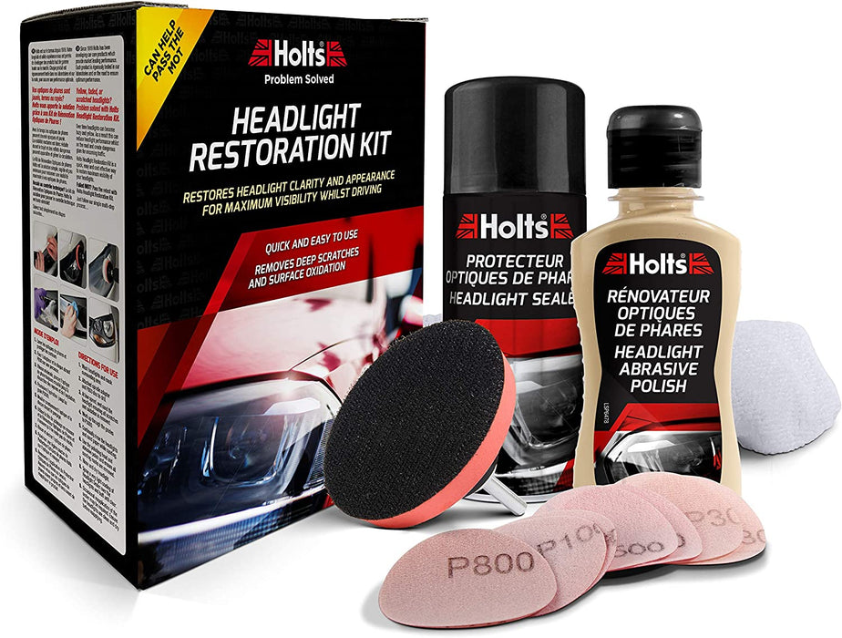 Headlight Restoration Kit, Award Winning Headlamp Restoration Kit, Professional Quality Car Headlight Cleaner to Restore Clarity, Reliable & Easy to Use to Help Pass MOT, Complete Car Kit