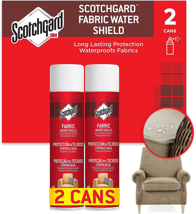 Fabric Transparent Water Shield, 2 Cans X 400Ml Each - Water Repellent Spray for Clothing and Household Upholstery Items, Long-Lasting