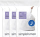 CW0259 Code J Custom Fit Bin Liner Bulk Pack, White Plastic (3 Pack of 20, Total 60 Liners)