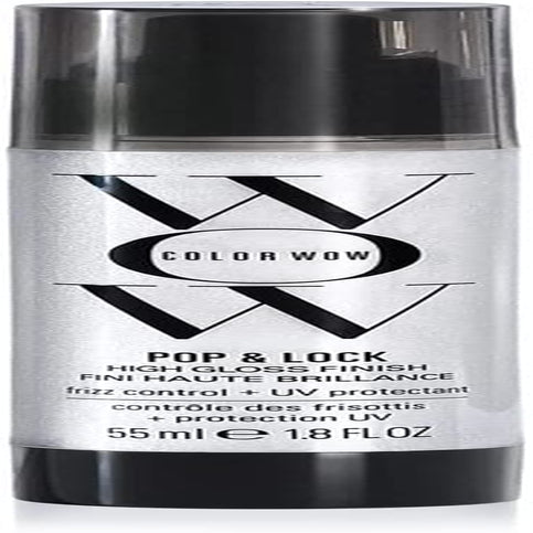 Color Wow Pop + Lock Frizz Control + Glossing Serum – Anti-Frizz Serum with Heat Protection; Seals Split Ends; Moisturises; Silkens and Shines Dull, Dehydrated Hair