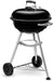 Compact Kettle Charcoal Grill Barbecue, 47Cm | BBQ Grill with Lid Cover, Stand & Wheels | Freestanding Outdoor Oven, Smoker & Outdoor Cooker with Porcelain-Enamelled Bowl - Black (1221004)