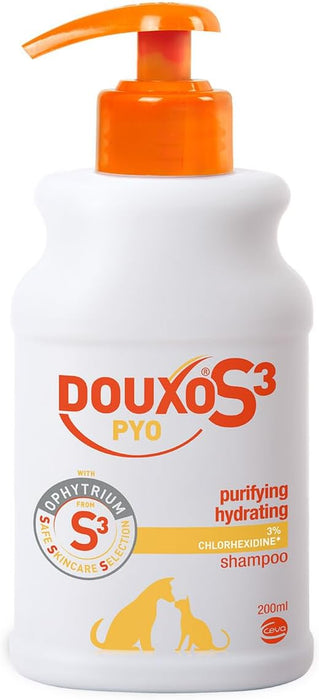 PYO Shampoo | Antibacterial & Anti-Yeast Shampoo for Dogs & Cats | Yeast Overgrowth Shampoo for Dogs | Vet Recommended Cat & Dog Disinfecting Shampoo | Chlorhexidine for Dogs | 200Ml