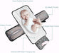 Portable Nappy Changing Mat Travel Baby Change Mat with Wipe-Pocket and Head Cushion, Grey