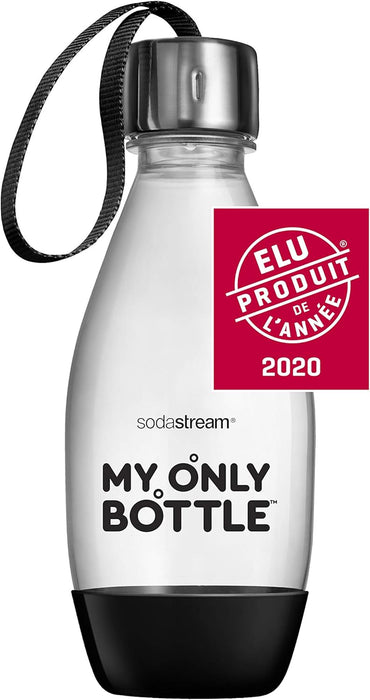 My Only Bottle, 500Ml Fizzy Drink Bottle & Reusable Water Bottle Fits Our Retro Drinks Sparkling Water Makers, BPA Free, Dishwasher Safe Refillable Bottle - 1X Bottle 0.5L, Black