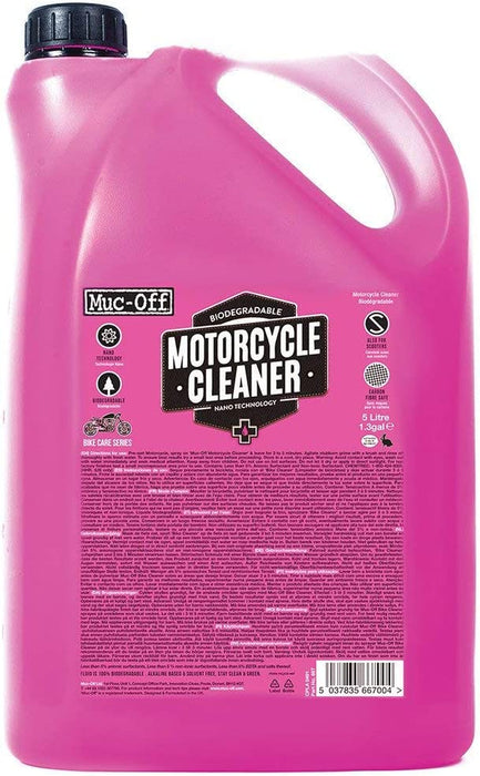 Nano-Tech Motorcycle Cleaner, 5 Litre - Biodegradable Motorcycle Cleaning and Engine Degreaser Spray - Fast-Action Motorbike Cleaner, Black