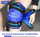 Ice Pack for Knee Replacement Surgery, Reusable Gel Cold Pack Knee Ice Pack Wrap around Entire Knee for Knee Injuries, Knee Ice Wrap for Pain Relief, Swelling, Bruises (Blue)