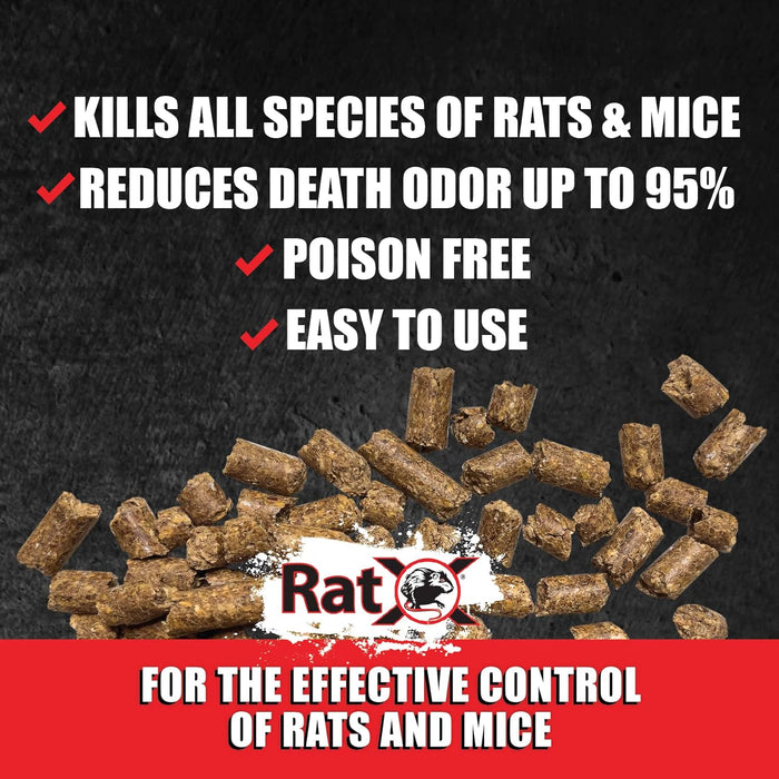 EcoClear Products 620100 RatX All-Natural Non-Toxic Humane Rat and Mouse Killer Pellets, 8 oz. Bag