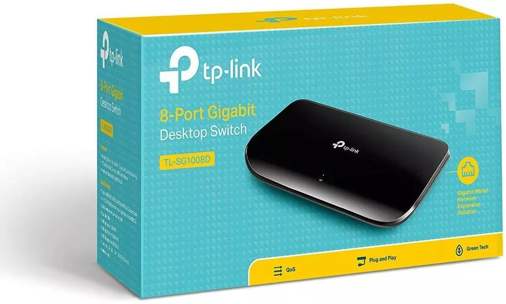 TP-Link TL-SG1008D, 8 Port Gigabit Ethernet Network Switch, Ethernet Splitter