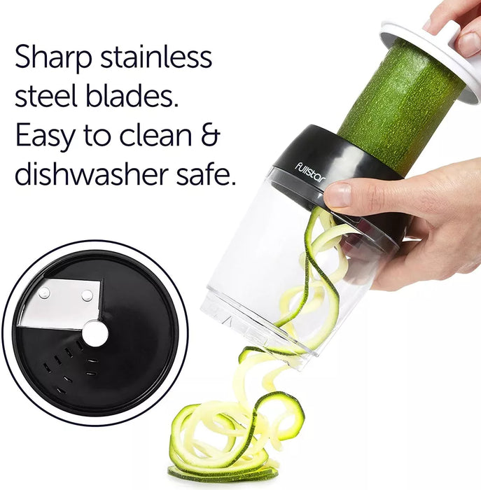 Spiralizer - Handheld Spiralizer Vegetable Slicer, 4 in 1 Veggie Spiral Cutter, Zoodle Pasta Spaghetti Maker