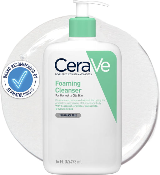 Foaming Cleanser for Normal to Oily Skin 473Ml with Niacinamide and 3 Essential Ceramides