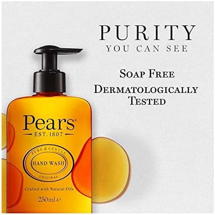 Pure & Gentle Moisturising Liquid Hand Wash - Enriched with Glycerin and Formulated with Natural Oils, 10X More Moisturiser* - Soap-Free Cleanser Ideal for Men and Women | 250Ml (12 Pack)