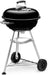 Compact Kettle Charcoal Grill Barbecue, 47Cm | BBQ Grill with Lid Cover, Stand & Wheels | Freestanding Outdoor Oven, Smoker & Outdoor Cooker with Porcelain-Enamelled Bowl - Black (1221004)