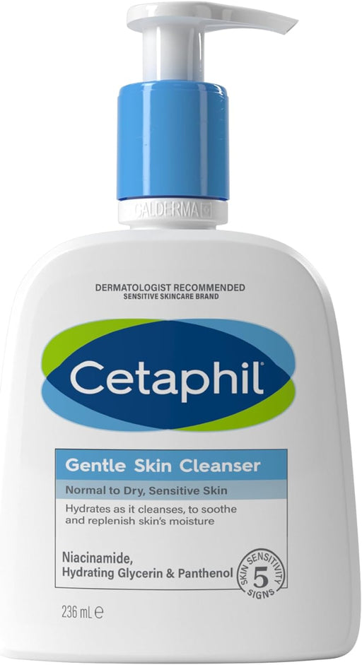 Gentle Skin Cleanser, 236Ml, Face & Body Wash, for Normal to Dry Sensitive Skin, with Niacinamide & Glycerin, Soap Free