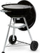 Compact Kettle Charcoal Grill Barbecue, 47Cm | BBQ Grill with Lid Cover, Stand & Wheels | Freestanding Outdoor Oven, Smoker & Outdoor Cooker with Porcelain-Enamelled Bowl - Black (1221004)